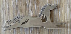 Silver Horse Brooch Pin Signed by Yaqui Jeweler Michael Horse