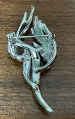 Vintage Boucher? Channel Set Ruby Glass Stones Rhinestone Brooch