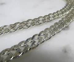 Sterling Silver Curb Link Chain / Necklace ~ 24″ ~ 57.3grams ~ 1-E126