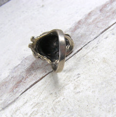 Sterling Silver Vintage Domed Ball Flower Floral Ring Art Nouveau 5.25