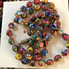 Vintage Murano Millefiori – Venetian Art Glass, Brass 26 in. Beautiful