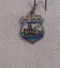 Vintage REU Sterling/Enamel St. Louis, Missouri – Steamboat/Paddle Wheeler Charm