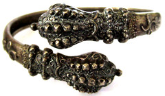 Gorgeous European Hallmarked Victorian Silver Snake Bracelet