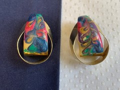 Vtg Clip-On Earring Lot Costume Jewelry Richelieu Lisner Monet Marvella Enamel