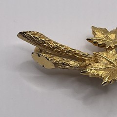 Vintage Boucher Signed and Number Gold Tone Brooch 2.5 inches long 1950s READ