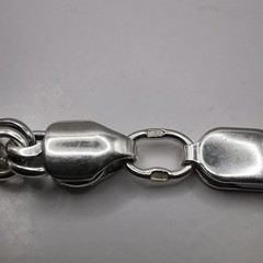 Vintage Signed Handmade 925 Sterling Silver Jewelry Chain 24.02in 0.24inW 1.70oz