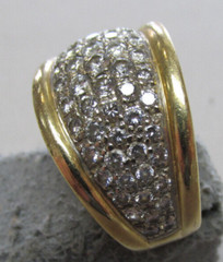 1.50 ctw Diamond Pave Ring in 18k Gold size 7 VS1-2 G Diamonds Make Offer