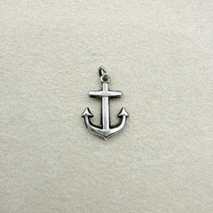 Vintage Sterling Silver Ship Anchor Charm Pendant Nautical Jewelry Accessory