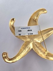 Brushed Gold Starfish Pin Brooch Nordstrom
