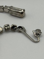 Vintage Weiss Necklace Clear Rhinestone Baguette Choker Silver Tone