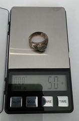 Vintage Handmade 1950s-1970s Silver Ring With Oval Aqua Cabochon-Cut Stone Nice