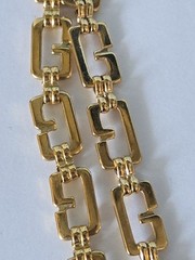 Lot Of 2 Vintage Givenchy Signed Gold Tone G Link Necklaces 16″ 18″