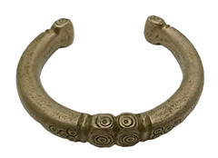 Vintage Manilla Currency Cuff Bracelet ~ Bronze Brass Copper Alloy ~ Tribal