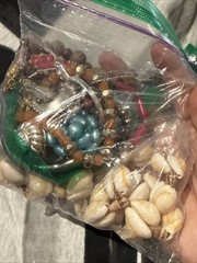 Junk Broken Costume Jewelry For Craft, Repair, Repurpose 2 Ziploc Bags
