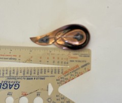 Vintage Renoir Solid Copper Infinity 3” Pin & 1.25” Clip On Earrings Set