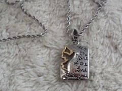 Silvertone Goldtone May the Spirit of the Lord Guide You Pendant Necklace (A45)