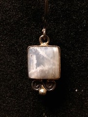 Antique Sterling Gemstone Square Earrings .5 Inches