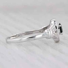 1.00Ct Split Shank Halo Oval Cut Lab-Created Sapphire Engagement Ring 925 Silver