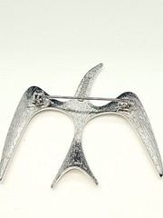 Sarah Coventry 1974 Silvertone Mr. Seagull Flying Brooch Vintage Jewelry MCM