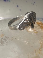 Dachshund ring size 5.25 mini dachshund dog head band sterling silver women gir