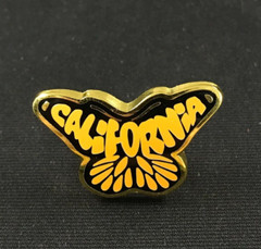 Life At Sea Butterfly California Enamel Pin 1 1/4″ Yellow & Black Monarch CLEAN!