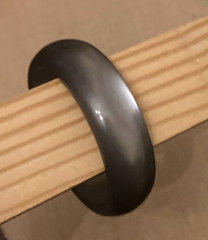 Vintage Chunky Acrylic Bangle Bracelet Lucite Smoky Gray 8.5″