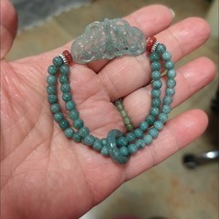 Natural A Jade Blue Water Butterfly Bracelet Chinese Style Hand Carved Jewelry