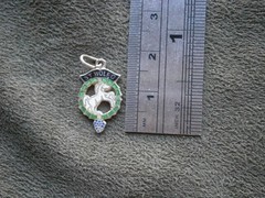 St Wolfgang Horse Austria Vintage 800 Enamel Travel Shield Bracelet Charm 1.1g