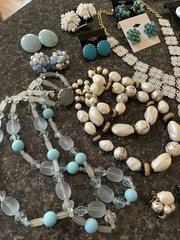 Vintage Costume Jewelry Lot Earrings Necklace Vendome West Germany Deauville Etc