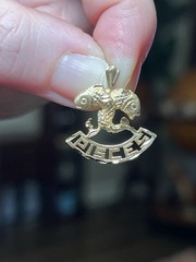 Vintage 14K Yellow Gold Pisces Fish Zodiac or Astrology Charm by Michael Anthony