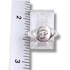 Initial Letter P Signet 925 Sterling Silver Child Baby Woman Pinky Ring Size 3