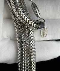 Vintage Vendôme Mesh Chain Silver Tone 36in Necklace 9mm wide 65.9g Statement