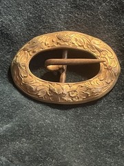 Antique Unger Brothers Art Nouveau Roman Alloy Sash Belt Buckle Victorian