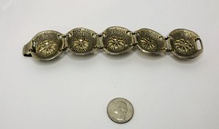 Vintage Beaded Simulated pearl Statement￼ bracelet 6 1/2 inches