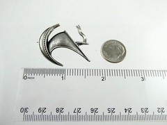 Ivar Holth Sterling Silver Sailboat Viking Ship Pin Sterling H 3.7g 1.25 Inches