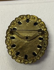 Vintage Victorian Courting Man & Woman Revival black & Gold West Germany (BB)