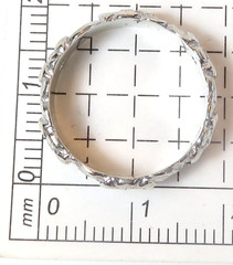 Antique Art Deco Diamond 14KW Eternity Wedding Band Ring Size 5.75 UK-L 6.25MM