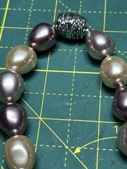 Baroque Freshwater Pearl Necklace & Earrings Set Purple Mauve Large Irregular