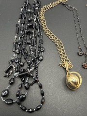 Lot Of 5 Necklaces Vintage To Now – Some Signed LC PD And Austrian Crystal B44