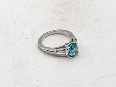Designer $5000 5.50ct Natural Blue Zircon VS G Diamond Platinum Ring 6g
