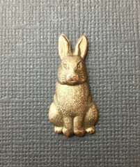 42135 – 2 Pc Sitting Rabbit Jewelry Finding Copper Oxidized