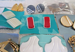 Nice lot of 22 Retro Colorful Mixed Pierced Costume Earrings Post Back
