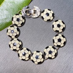 FIFA Soccer Ball Vintage Bracelet Sports Estate Jewelry Pre-Owned 7″ Foldover