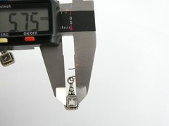 Sterling Silver Square Cut Quartz Dangling Earrings 925 4.4g 1.25 Inches Length