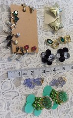 LARGE VINTAGE LOT CLIP-ON EARRINGS GREAT VARIETY!