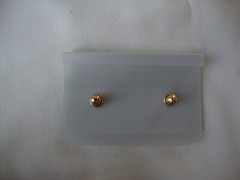 VINTAGE SAMUEL HUANG DESIGNER CLOISONNE RETRO MOD BLACK & WHITE STUD EARRINGS
