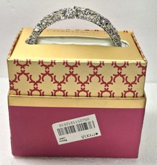Charter Club Stretchable Bracelet Silver Tone Floral And Crystals From Macy’s