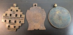 (6) 1960’s VINTAGE TERRA SANCTA GUILD ISRAEL HANDPAINTED PENDANTS