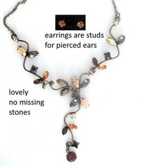 Avon IRIDESCENT “Y” Necklace and Earrings Set in BOX © 2000 Y2K