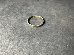 1.00g Vintage Textured Band Ring Minimalist Stackable M Size 7
